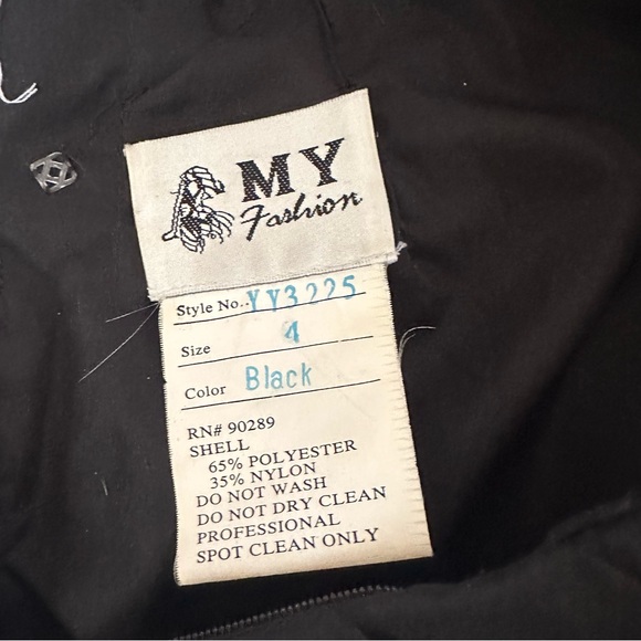 Black Strapless Corset Back Mermaid Gown Rhinestone Accents Size 4 - Formal Prom - Picture 8 of 8